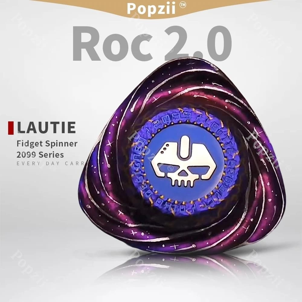 LAUTIE Roc 2.0 Fidget Spinner 2099 Serie in lega di titanio Intaglio a mano Juguetes Anti Ansiedad Cool Gadget Giocattoli antistress