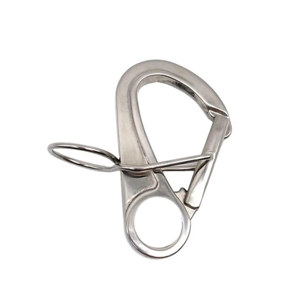 316 Grade Stainless Steel Snap Hook Double Locking 108mm x 65mm for Rope Chain Connection in Marine and Industrial