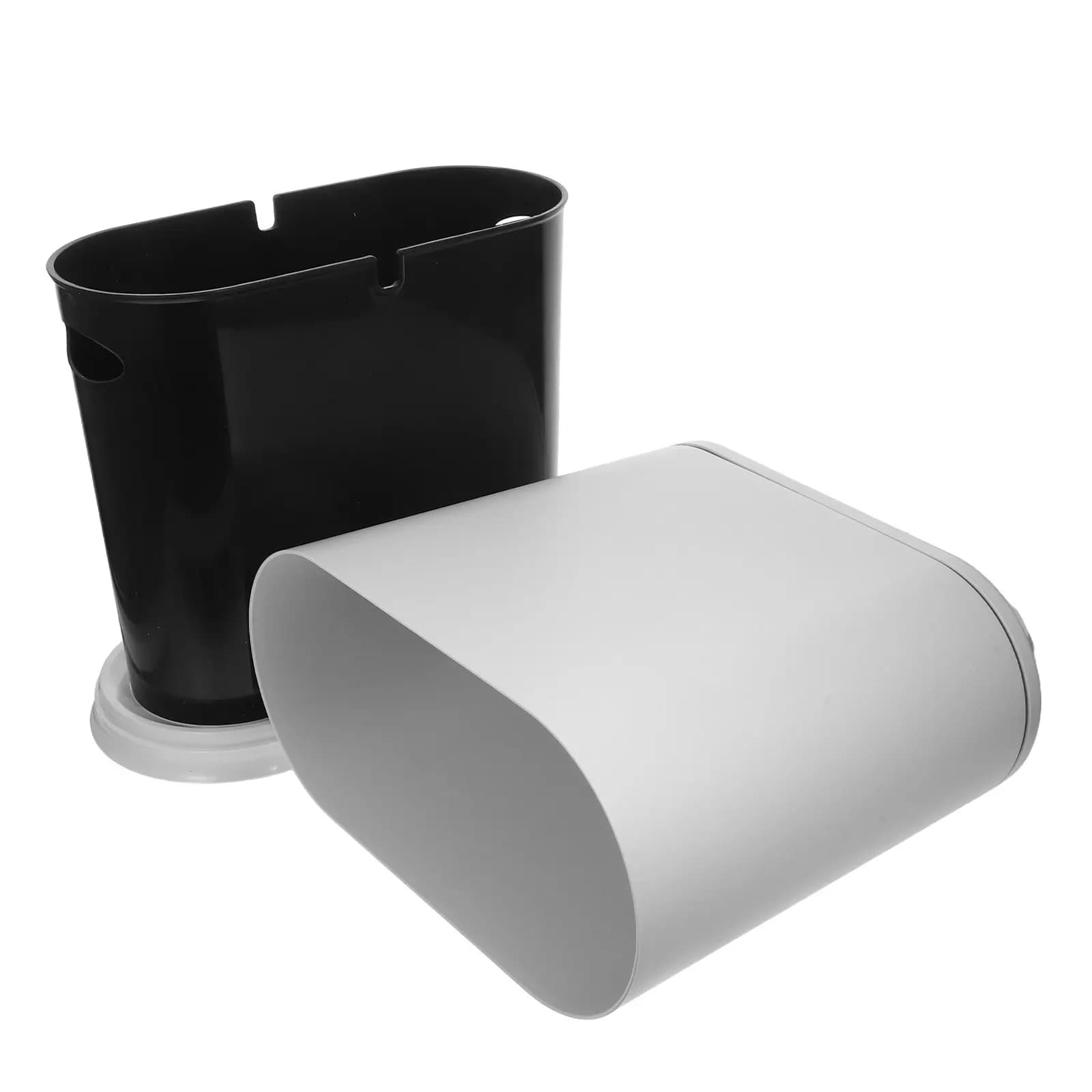 Press on Trash Can Slim Small Kitchen Garbage Bin Lidded Bathroom Wastebasket Slim Design Odor Control Push Lid Garbage