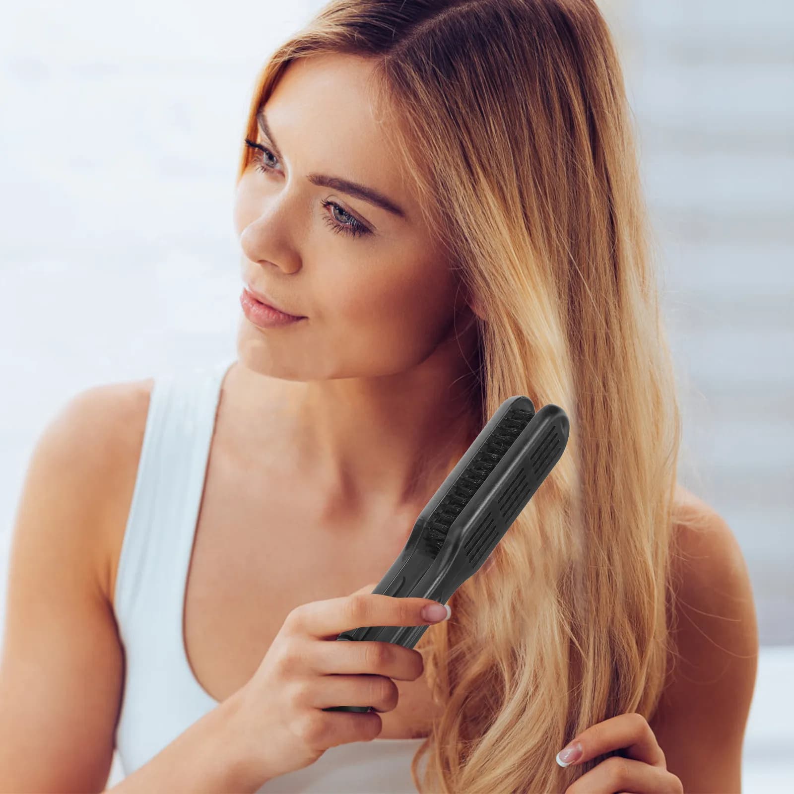 Double Face Hair Straight Combs, Antistatic Brush for Hair Smoothing, Professional Hair Wiper Tool