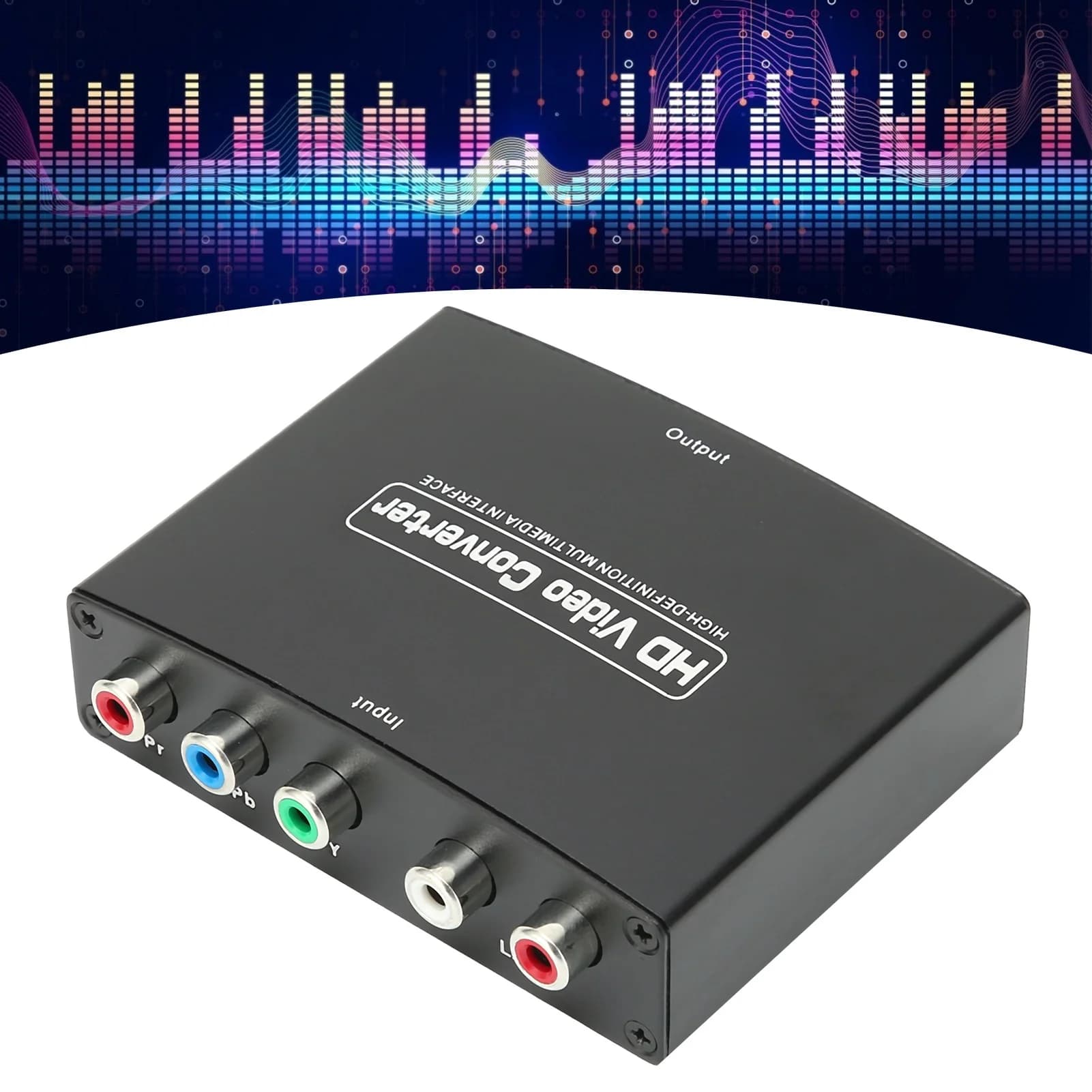 Converter Multimedia HD to Video Component 1080P YPbPr, DVD Monitor Adapter