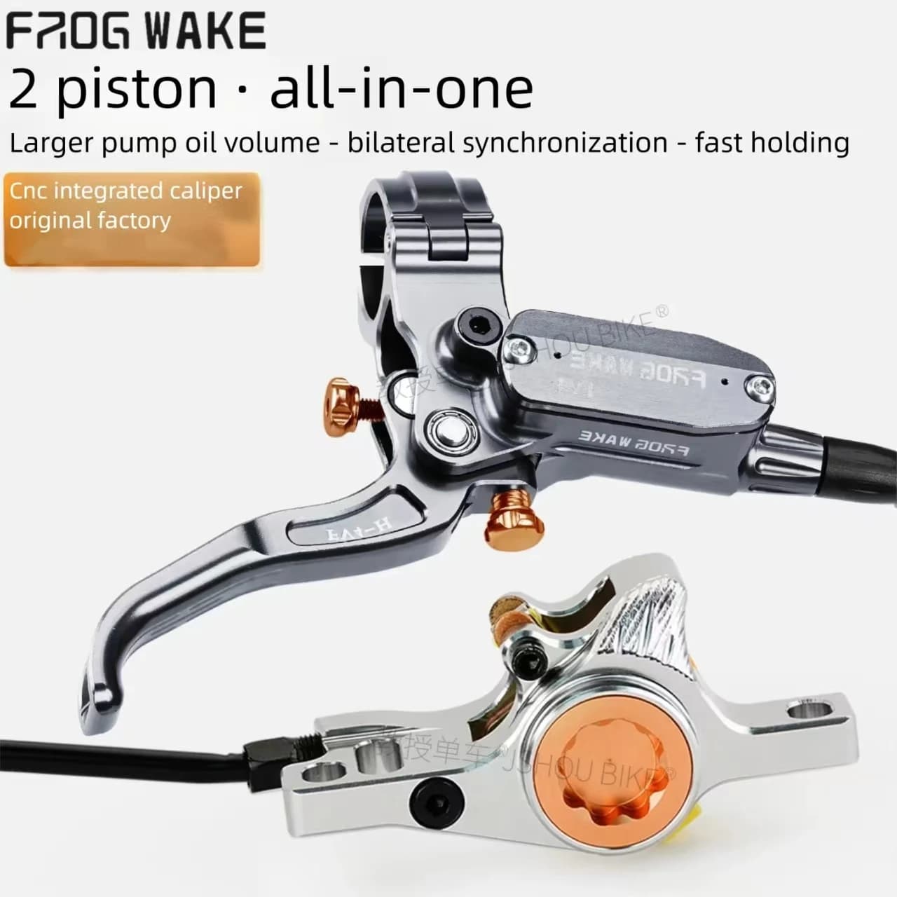 FROG WAKE FV2 Freno a disco idraulico a 2 pistoni Freno per bicicletta singolo radiale/in linea Pinze in lega di alluminio per parte ciclistica SHIMANO