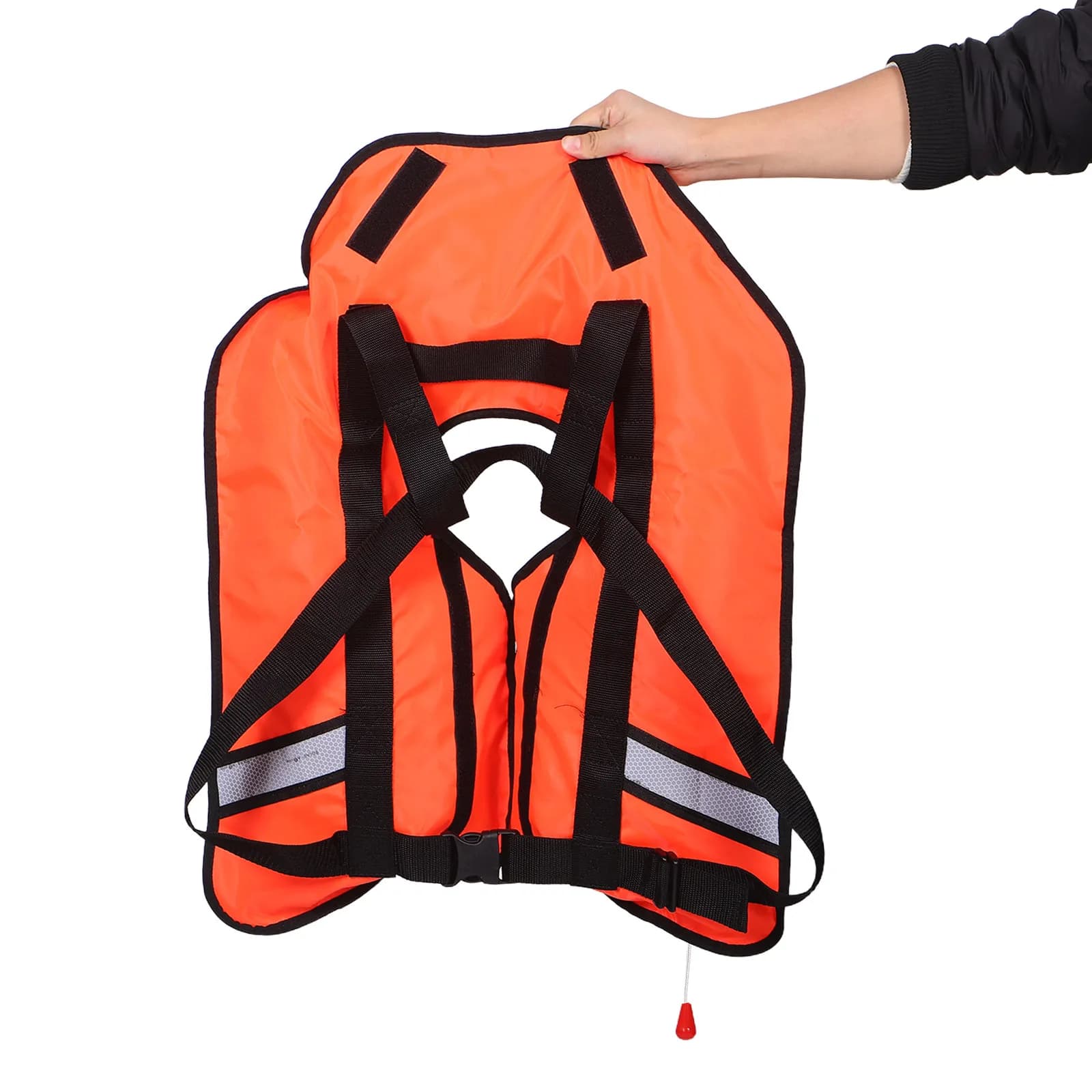 Giubbotto di Salvataggio Gonfiabile per Adulti, Automatico, per Snorkeling e Nuoto, con Fibbia di Sicurezza Regolabile e Strisce Riflettenti, per Kayak e Paddle Board