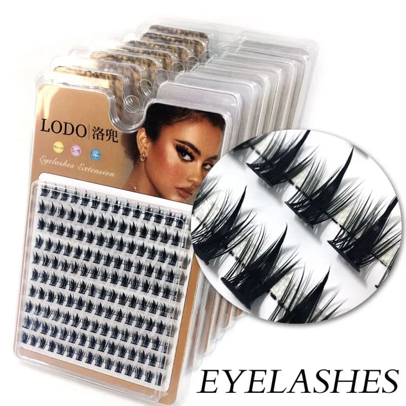 1 box/150 Russian natural 3D minkle decks individual eyelash extension cluster makeup tool wholesale