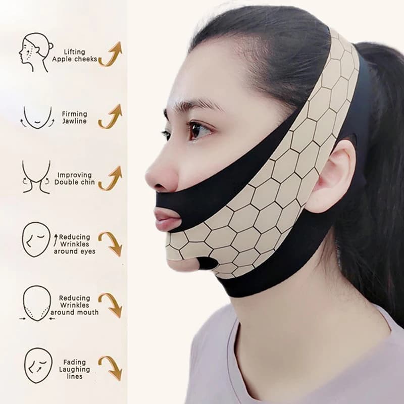 Menth Slimming Glove V Shape V Line Face Lifting Mask Anti-wrinkles Sleeping Mask Beauty Health
