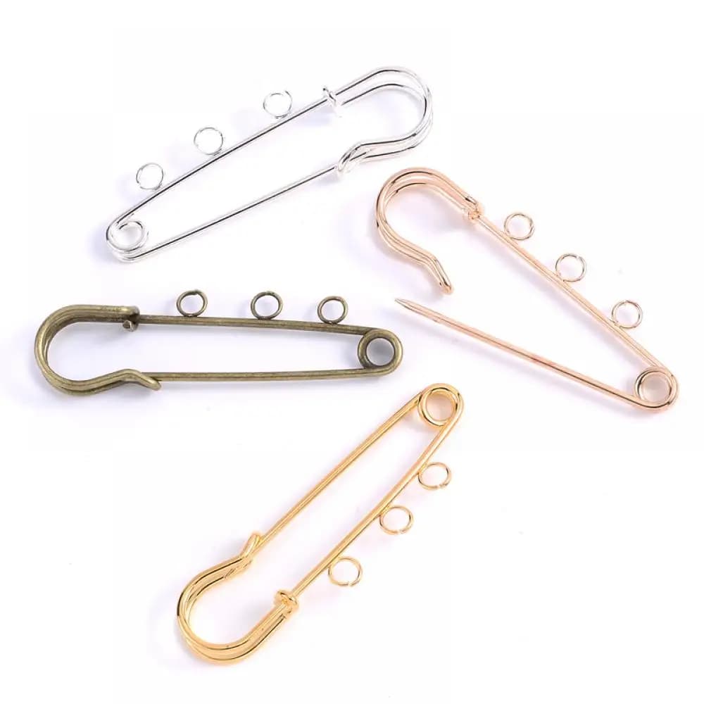 50/55/60 millimetri 5Pcs di Sicurezza Spille s Spilla 3 Squilla I Monili Spille di Base In Bianco Spilla Spille s per Monili Che Fanno I Risultati Forniture