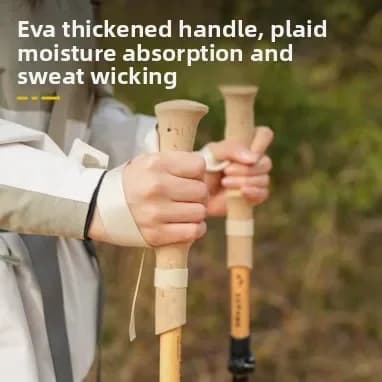 Lightweight & Portable Thickened Aluminum Alloy Trekking Poles: Foldable, Telescopic & Multi-purpose for Mountaineering & Hiking