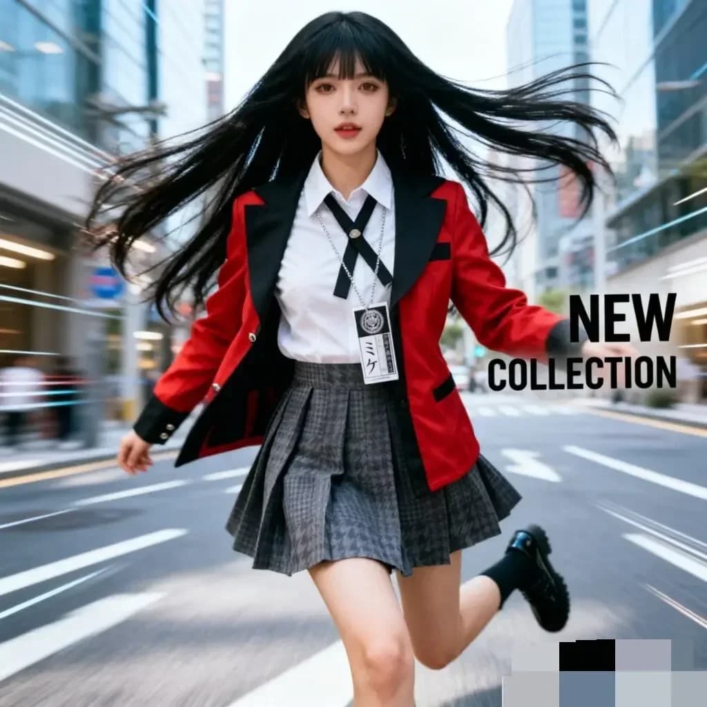 Anime Kakegurui Jabami Yumeko Cosplay Costume Halloween Sayaka Compulsive Gambler Japanese School Girls JK Uniform Halloween Cos