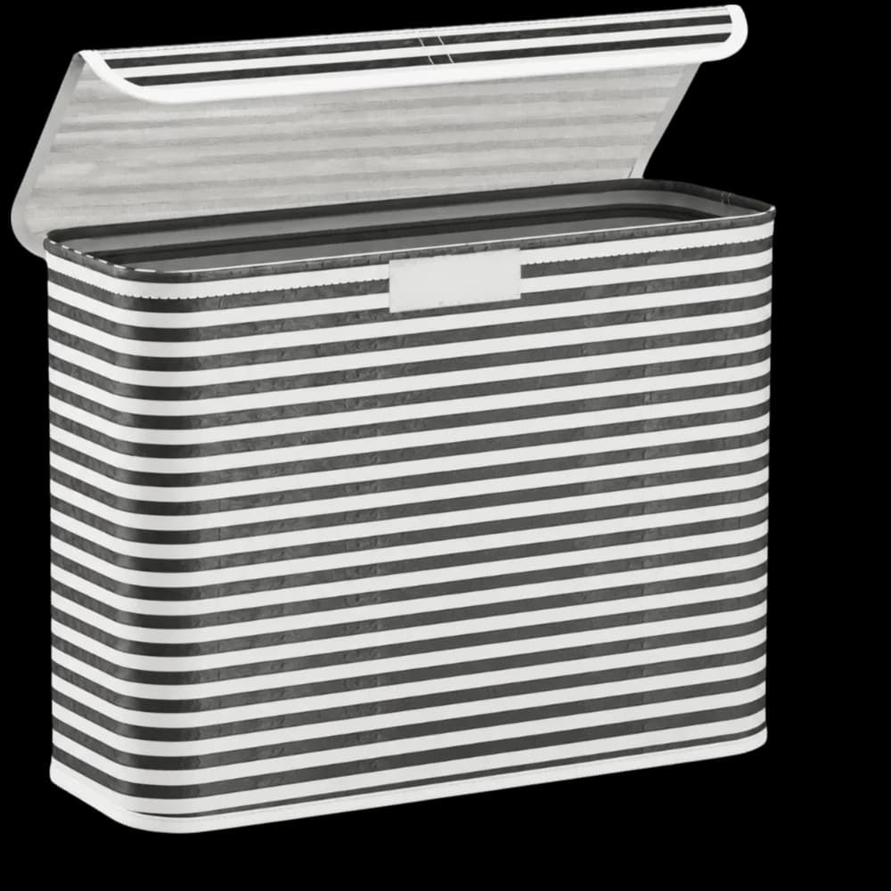 Foldable Toilet Paper Holder With Lid Space-Saving Storage Basket Stripe Printed Bathroom Tissue Box Bedroom