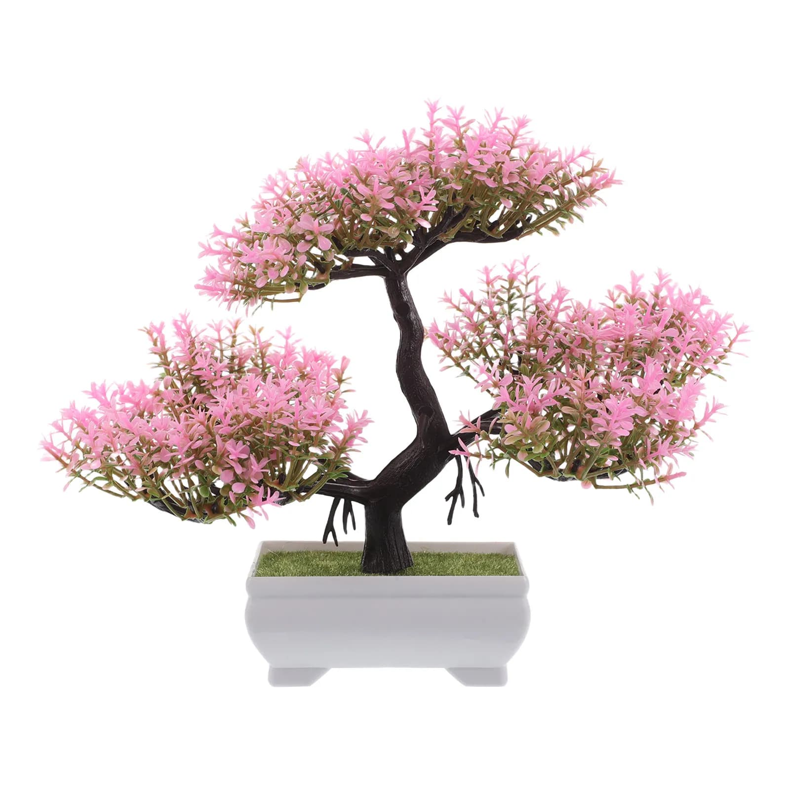 Bonsai Artificiale, Pianta Simulata, Pino Decorativo Finto in Vaso per Scrivania, Stanza, Libreria, Ingresso