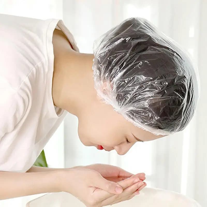 100 Pieces Disposable Shower Headphones Extra Mirrors Waterproof Plastic For Domestic Use, Hair Tincture, Oil Treatments, Spa
