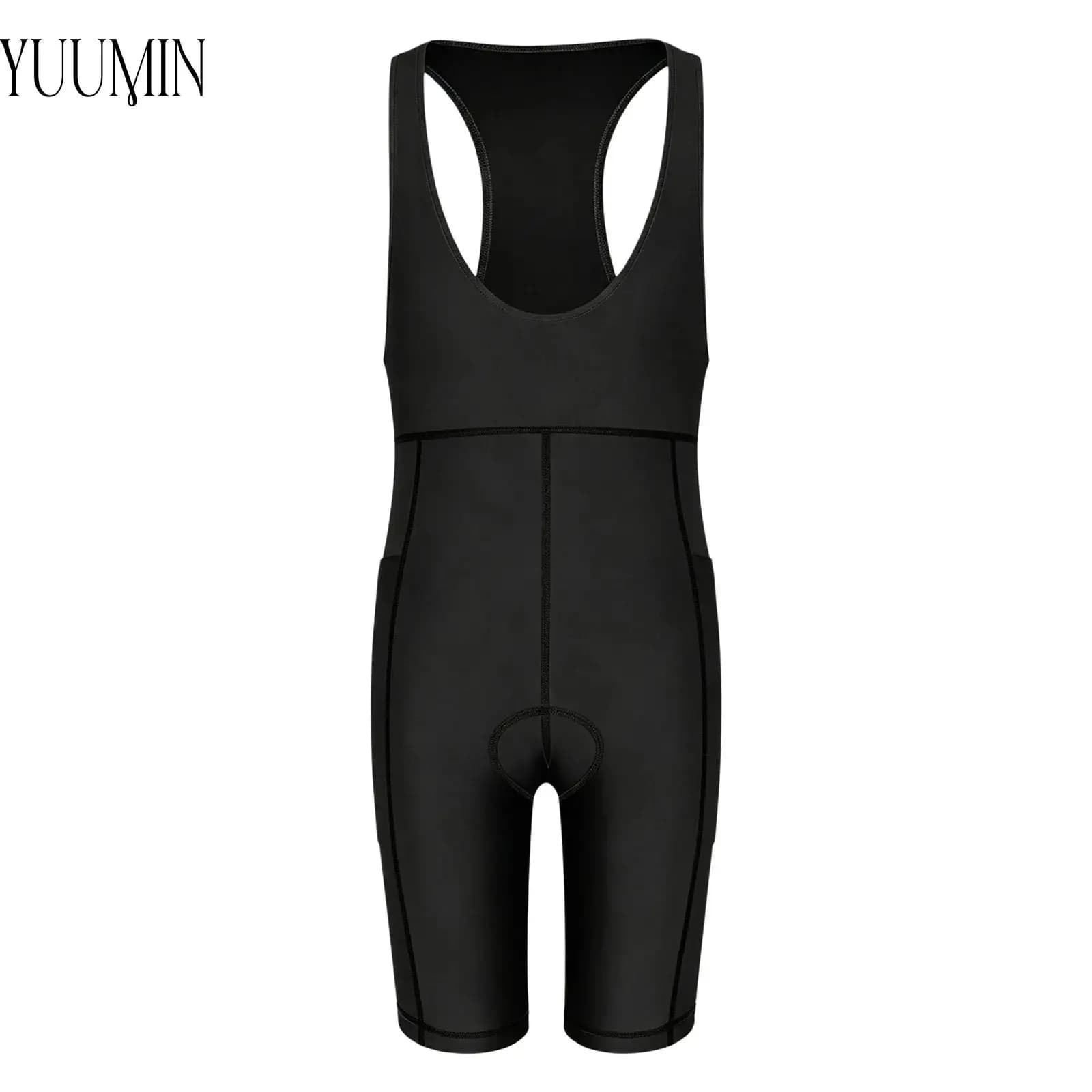 Kids Unisex Cycling Bib Shorts Side Pockets Adjustable Suspenders Breathable Quick Dry for Biking Bicycle Training Summer