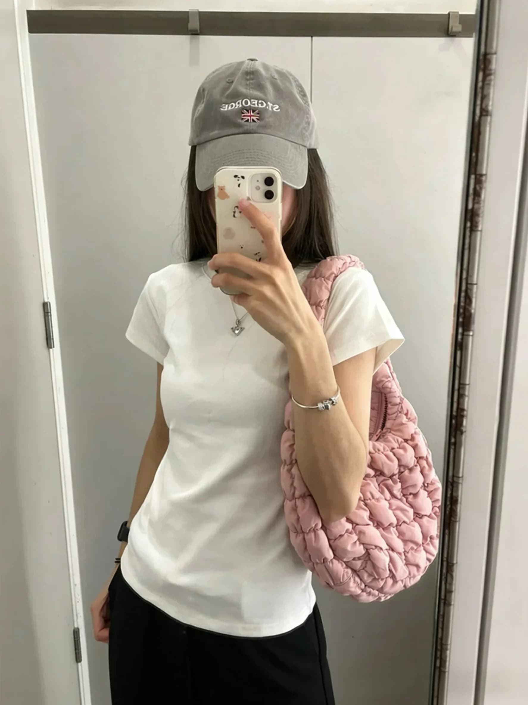 Women's round Neck Short Sleeve T-Shirt 95 Cotton Regular Fit Basic Inner Wear Top Spring Summer New Style plus Size