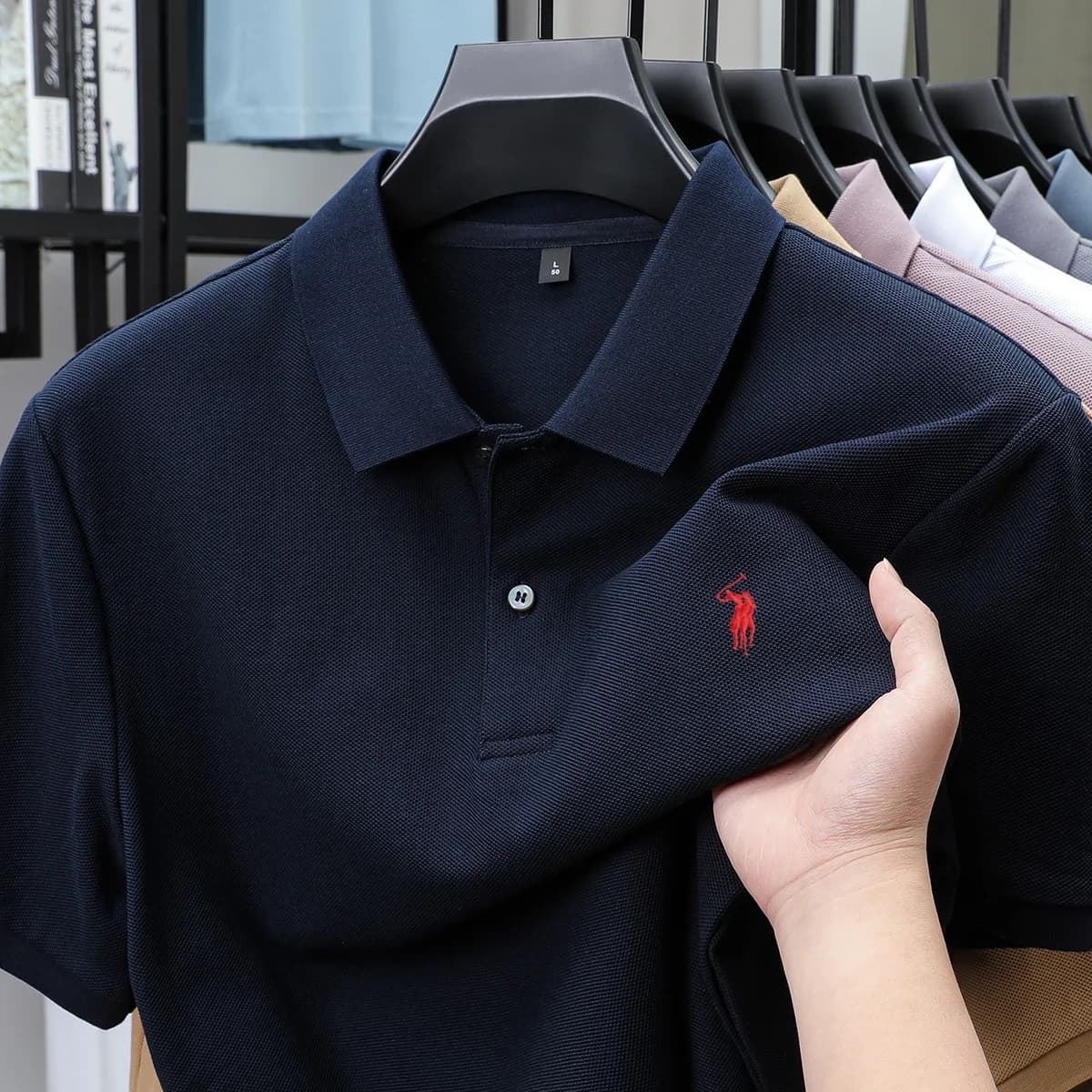 Polo a maniche corte 100% cotone puro abbigliamento estivo da uomo di marca di lusso ricamo Paul Pony t-shirt casual traspirante da golf
