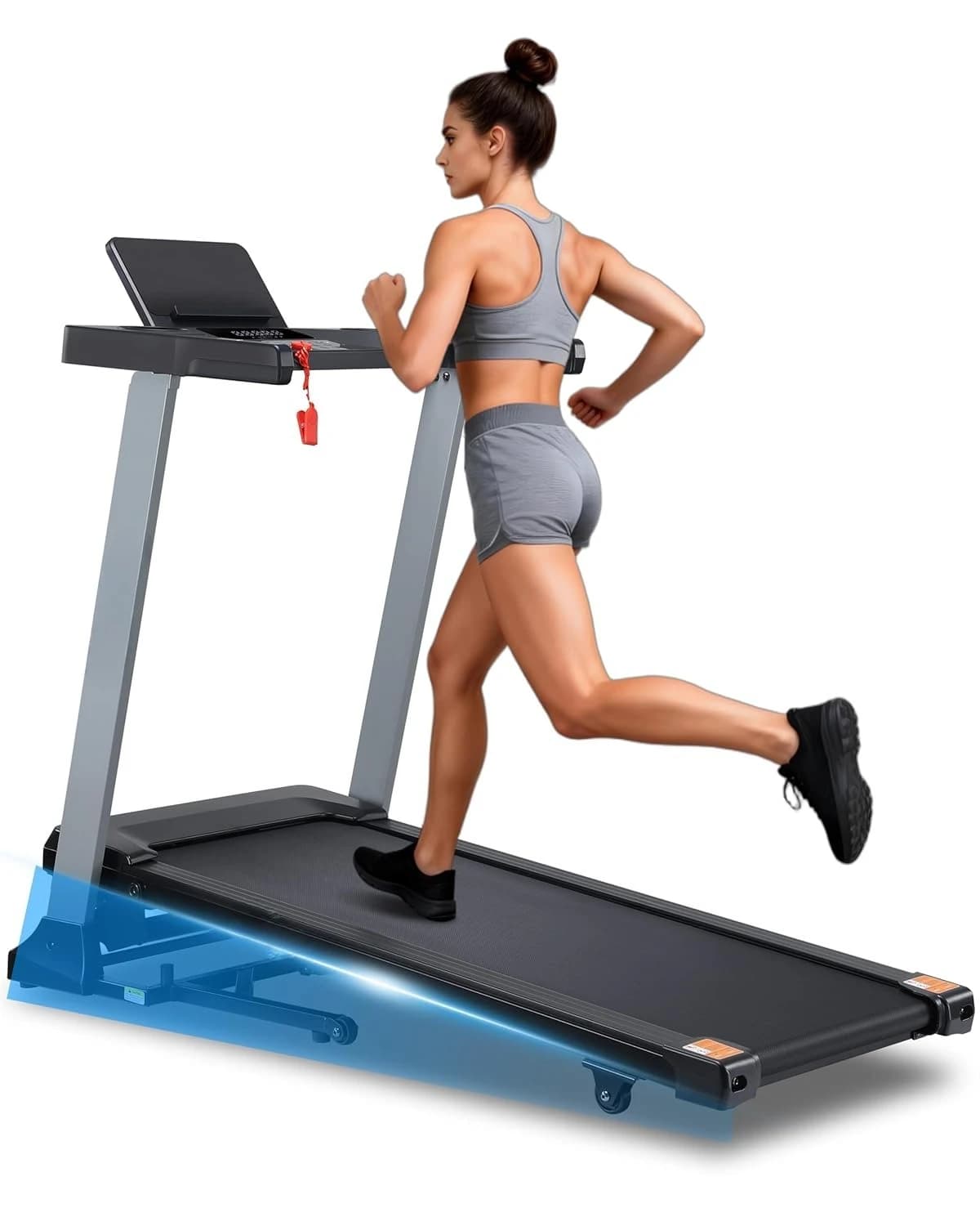 Tapis Roulant for Home, Automatic Inclination at 15 Levels, Largo tape 44 cm, 3.0HP, 0.6-16 km/h, Capacity 136 kg, Foldable, Customizable