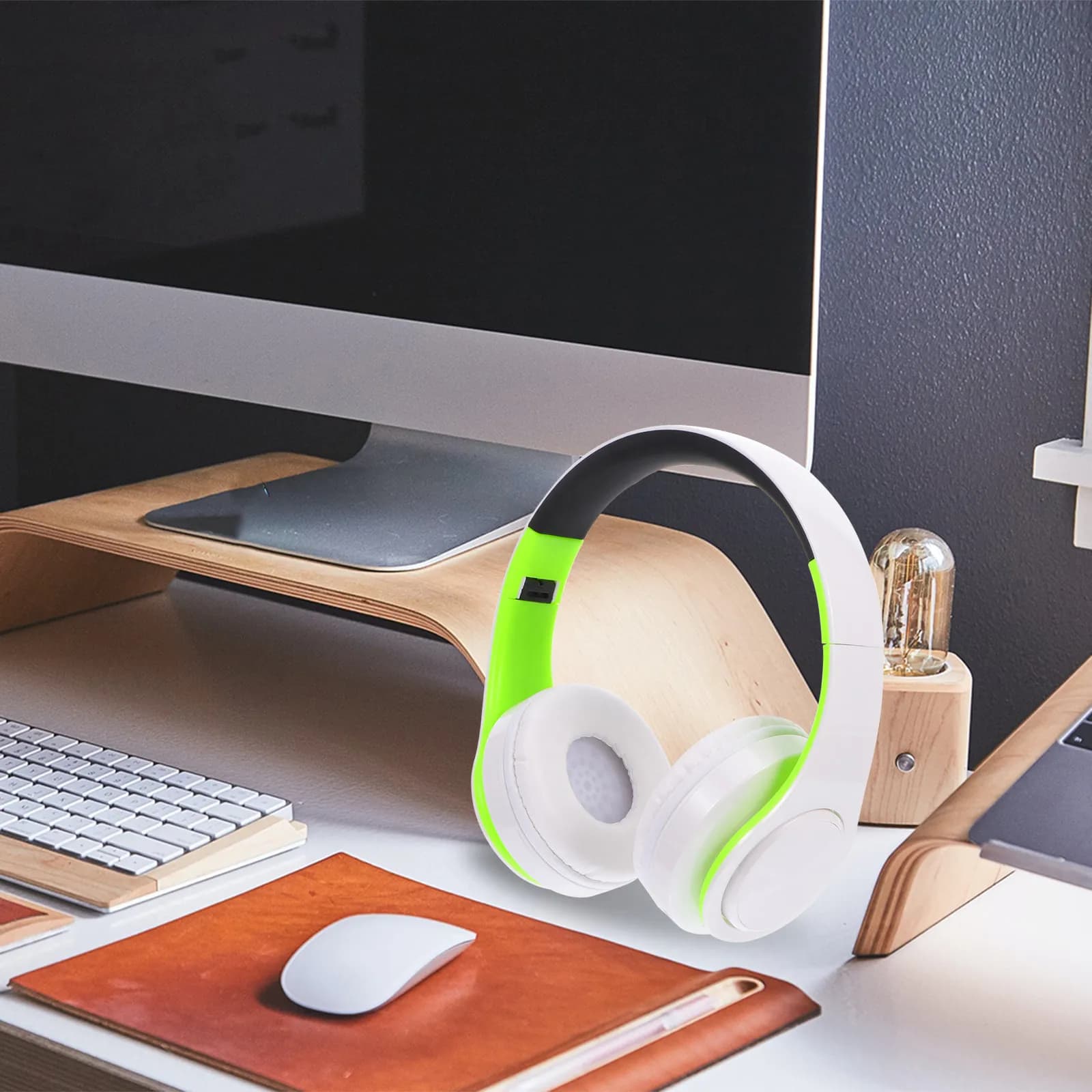 Wireless Adjustable Foldable Over Ear Headset Noise Cancelling Wireless Gaming Pc Headphones Stereo Bass Headphone