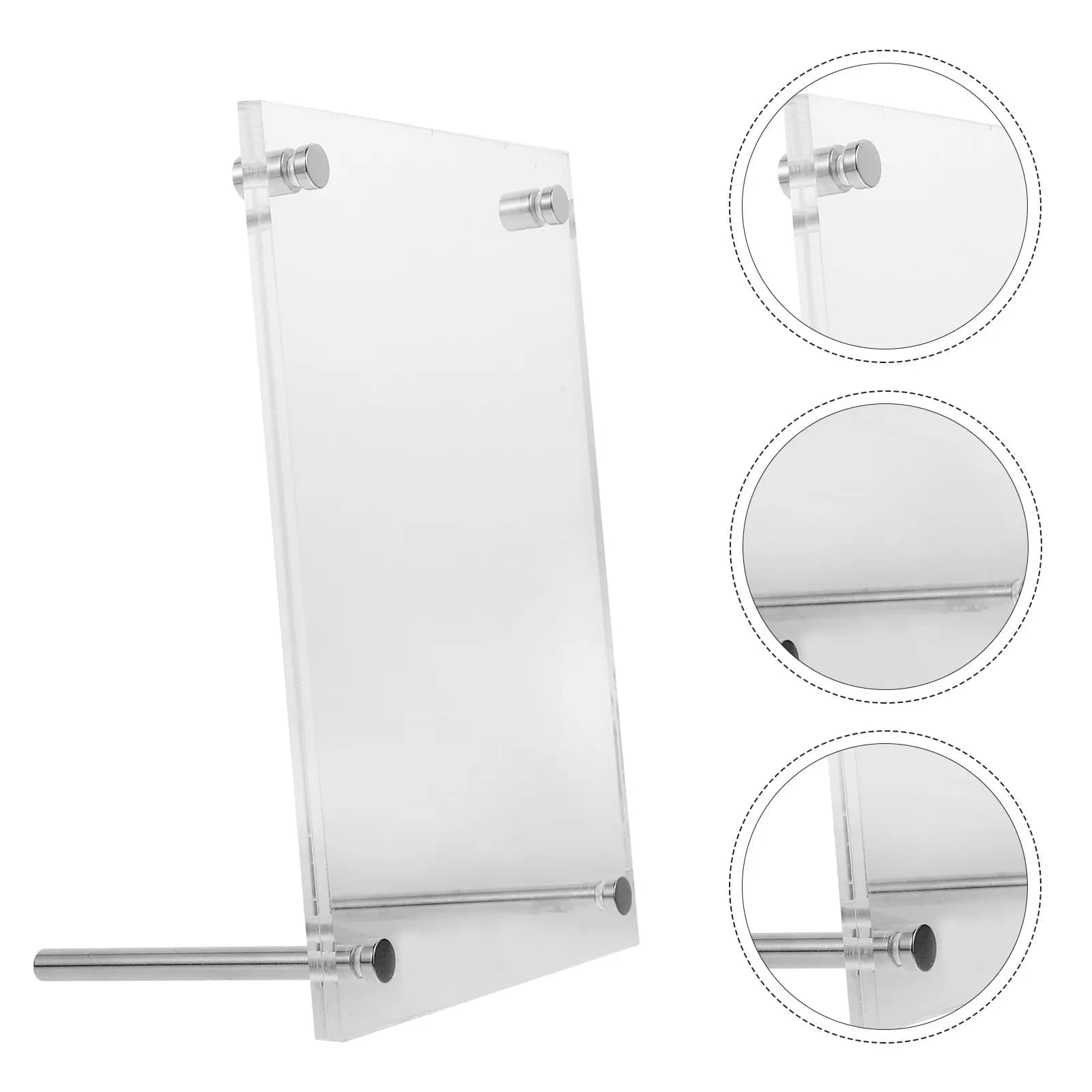 1Pcs Acrylic Certificate Display Frame Thick-Side Photo Frame for Documents Awards Certificates Decorative Indoor Picture Holder