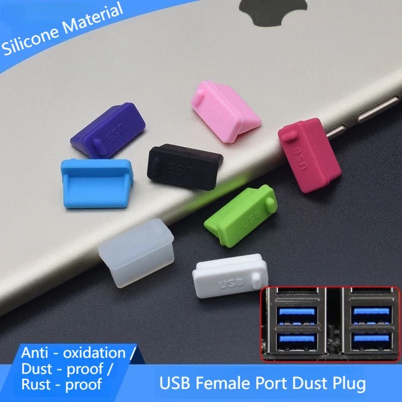 Tappo antipolvere USB universale | Spina dati USB 3.0 e connettore femmina USB 2.0 - Adatto ai computer portatili, desktop, telefoni