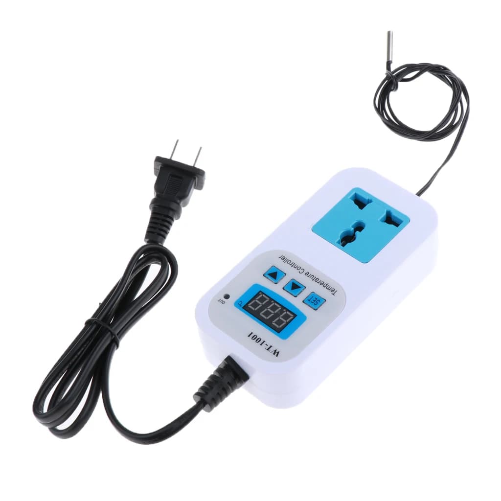 Digital Temperature Regulator, Intelligent Switch with ABS Shoe, 110V Power Control for US Plug, Heating and Cooling