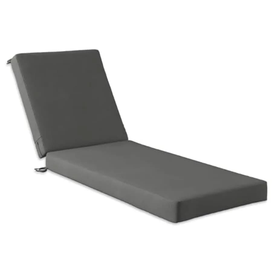 Outdoor Lounge Chair Cushions Chaise Cushion for Patio Furniture Double Waterproof Fabric for Pool 72 x 22.5 x 3.5 Inch 1PK