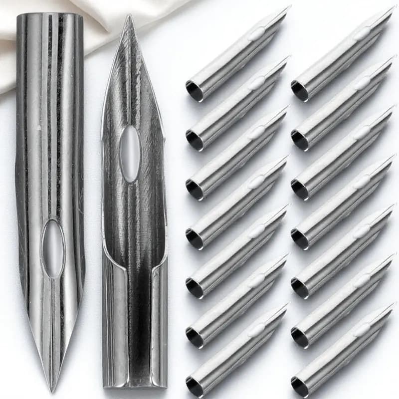 30Pcs Calligraphy Metal Nibs for Fountain Pens Replacement Pen Nibs Set High Performance Writing for Lettering