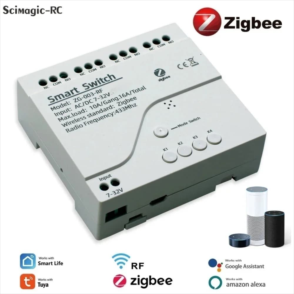 ZIGBEE Tuya eWelink Controller per apparecchi domotici intelligenti Modulo interruttori 1/2/4CH per porte da garage, luci, motori, tende