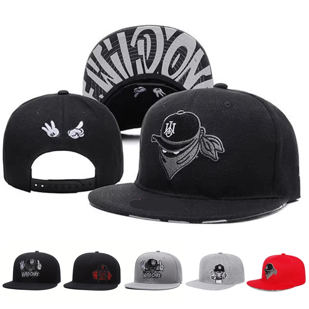 Brand Embroidery Retro Baseball Caps for Men Women Bone Snapbacks Black Sports Hats Street Art Hip Hop Cap Hat