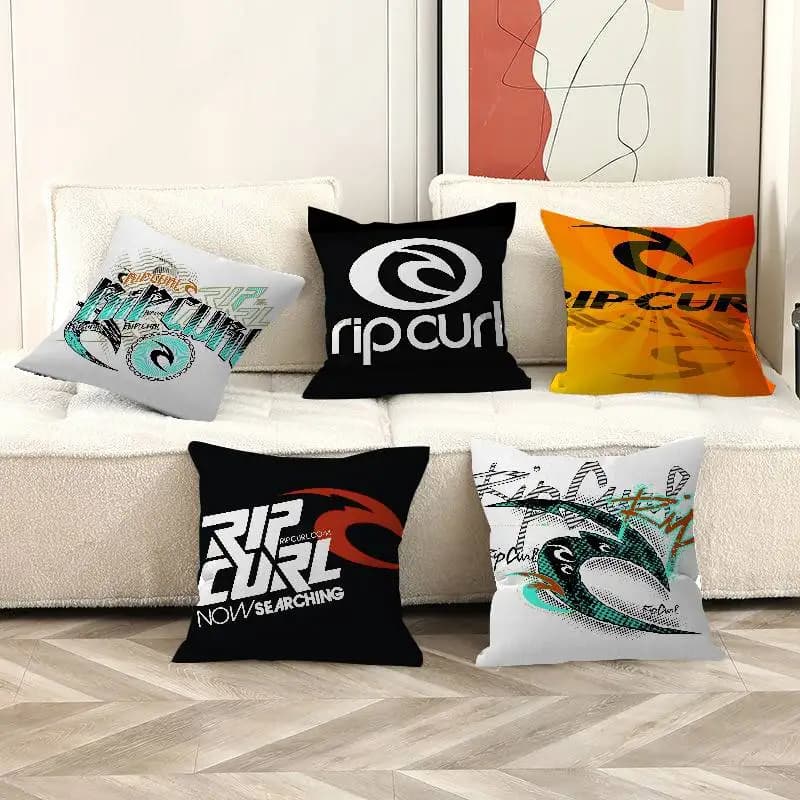 Cuscino con logo R-Rip C-Curl, regalo, decorazione per casa, ufficio, camera da letto, divano, auto, fodera per cuscino 45x45