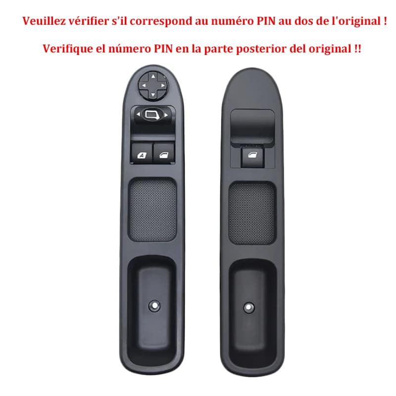 6554QC 6490HQ 2PCS Lato conducente Finestra laterale passeggero Interruttore di controllo per Peugeot 207 2007-2015 6554HJ 6554.QC