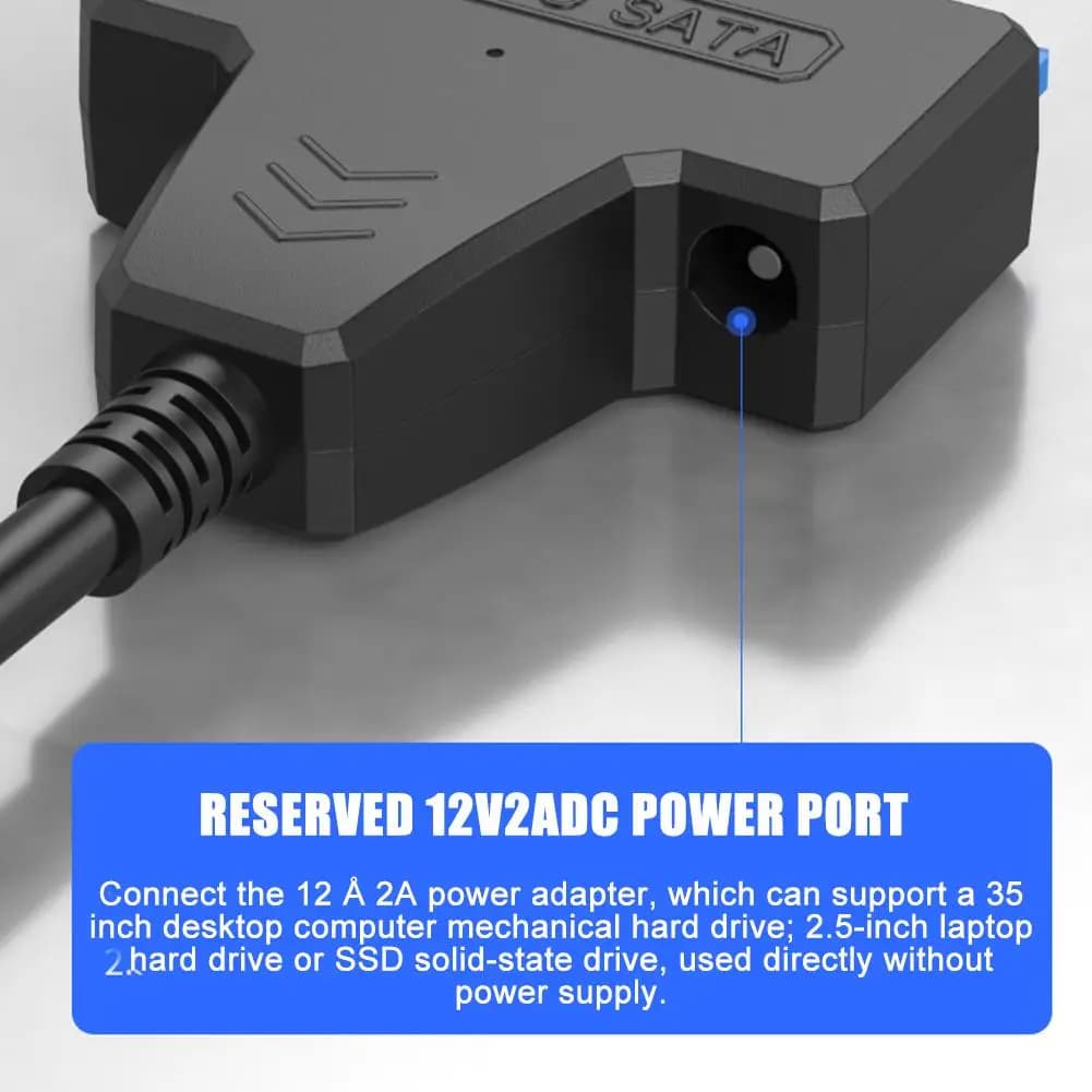 Cavo USB 3.0 Type C a SATA, adattatore a 22 pin fino a 6 Gbps per SATA III, per HDD/SSD esterno da 2,5 pollici per PC