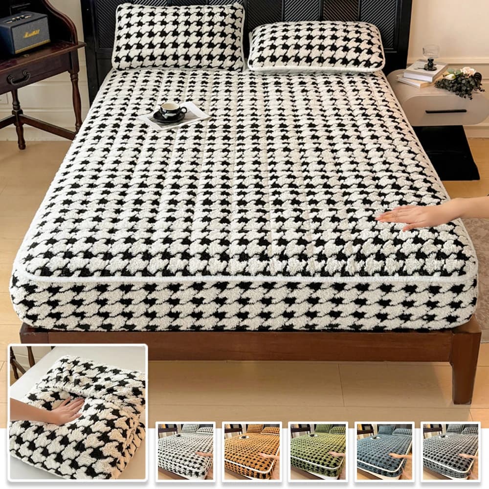 1PC Per Uso Domestico Antibatterico Velluto Al Latte Trapuntato Lenzuolo Addensato Corallo Velluto Copriletto Batteriostatico A Prova di Polvere Copriletto