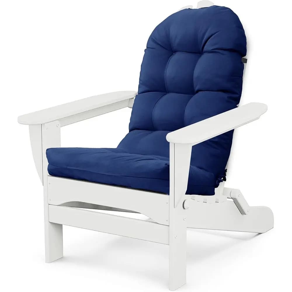 Thick Indoor/Outdoor Rocking Chair Cushion with High Elasticity PP Cotton Water-Resistant Patio Furniture Cushions High Back Sea