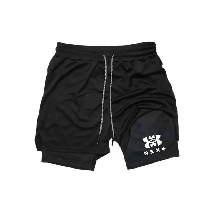 Training Jogging Bottoms Comfortable Elastic for Men's Sports Shorts Double Layer Quick Drying Basketball Fitness