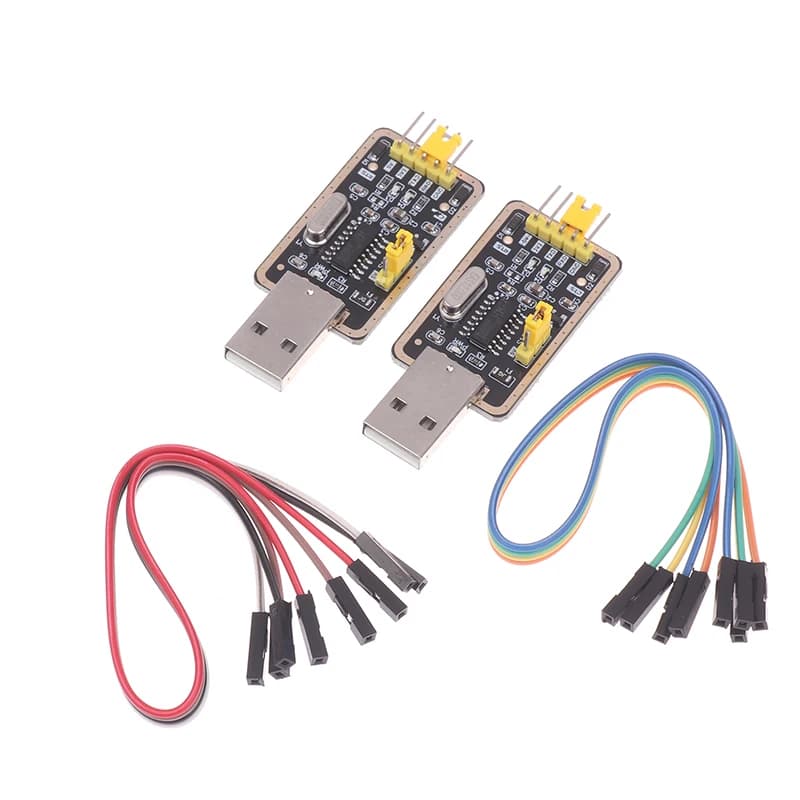 Moduli Porta Seriale CH340G Convertitore USB a TTL Modulo UART CH340 3.3V 5V con Piastra a Nove Spazzole per Kit Fai da Te Arduino