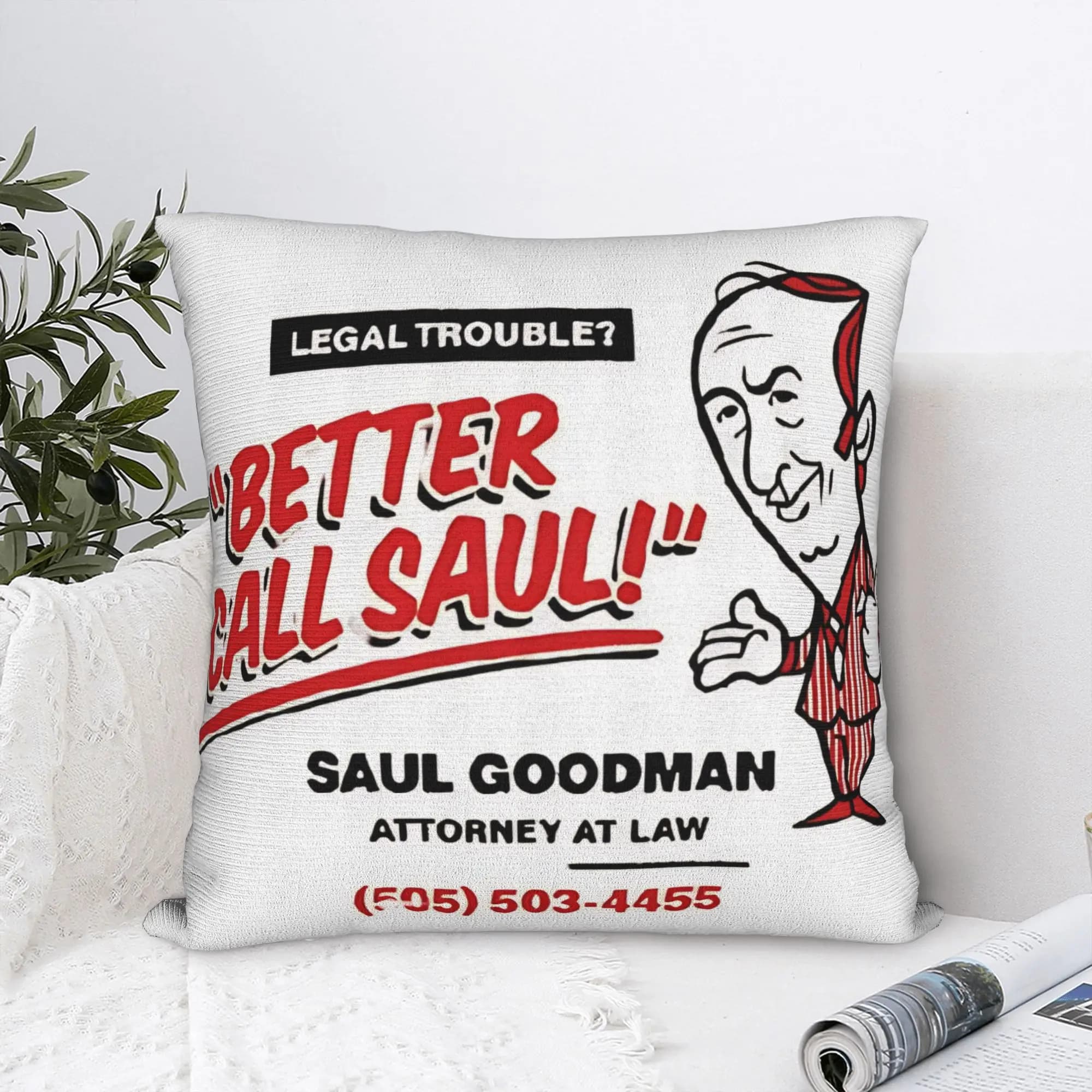 Fodera per cuscino Better Call Saul Saul Goodman Breaking Bad Morden, federa decorativa per divano e casa