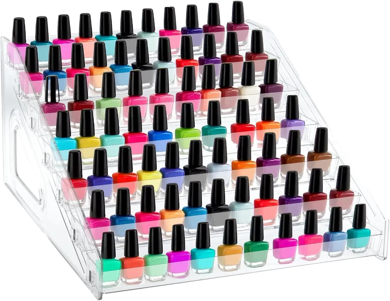 Clear Acrylic Paint Organizer (7 Tier), Craft Paint Organizer Rack for Alcohol Inks and Food Coloring