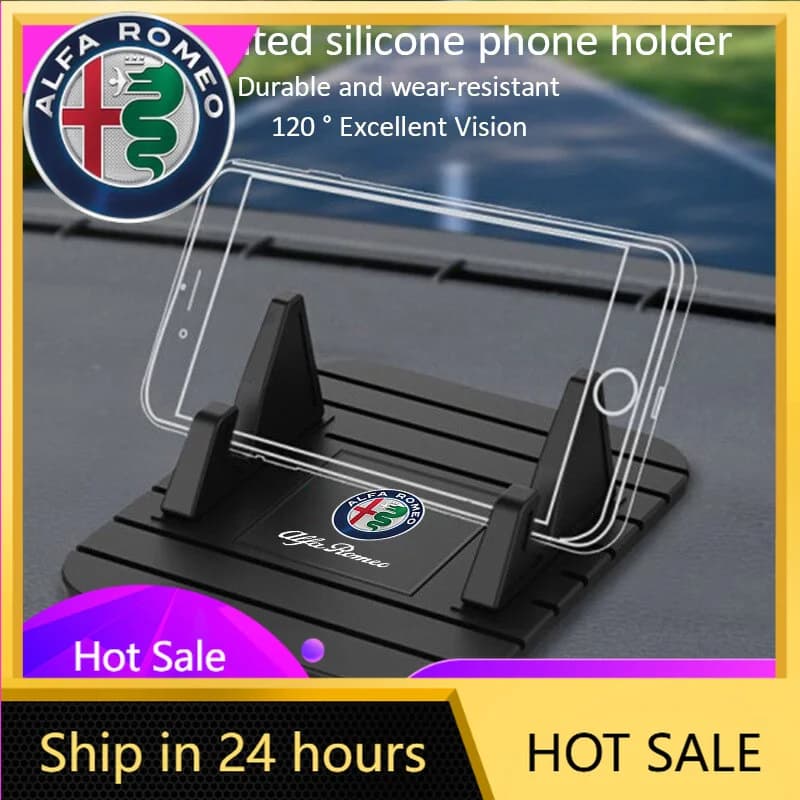 Adesivi per auto per Alfa Romeo, supporto in silicone antiscivolo per telefono, supporto GPS per Alfa Romeo Giulietta Giulia ST
