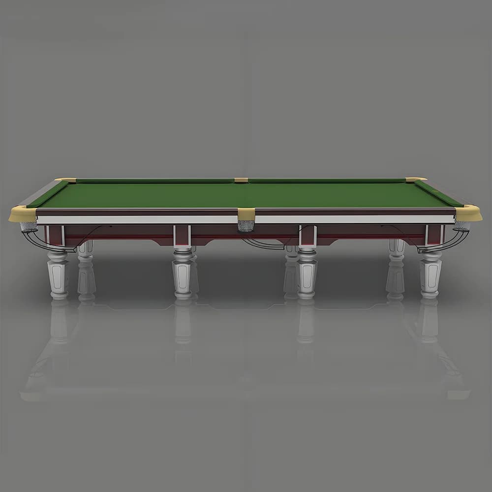 BC-14 Tavolo da biliardo inglese premium spesso 4,5 cm Tavolo da intrattenimento per biliardo con gambe in legno massello Palline da biliardo Stecche