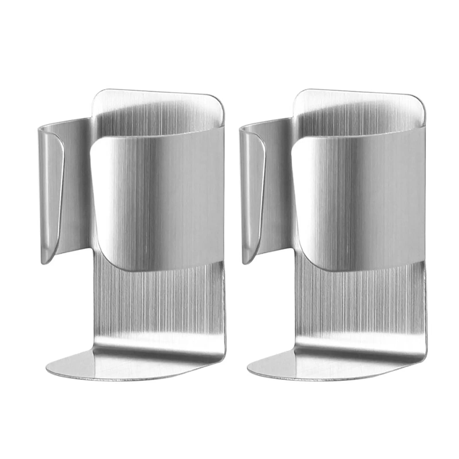 Supporto per spazzolino elettrico da 2 pezzi, in acciaio inossidabile, impermeabile, accessorio per il bagno, portaoggetti, nessuna perforazione necessaria, facile da installare