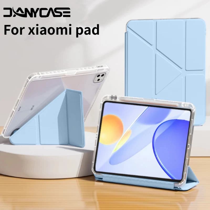 Custodia protettiva per tablet pieghevole 3 + Y per Xiaomi Pad per Xiaomi Pad 6 6 Pro Custodia protettiva con supporto a vibrazione con copertura per dormire sveglia