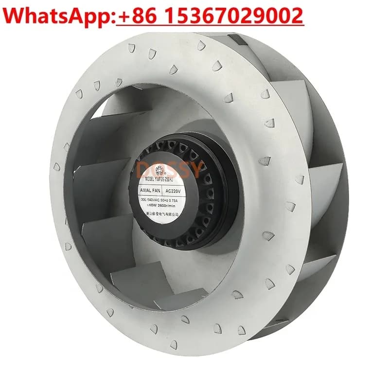YWF2E-250HJ Ventilatore centrifugo con rotore esterno con girante in metallo da 225 mm 220 V