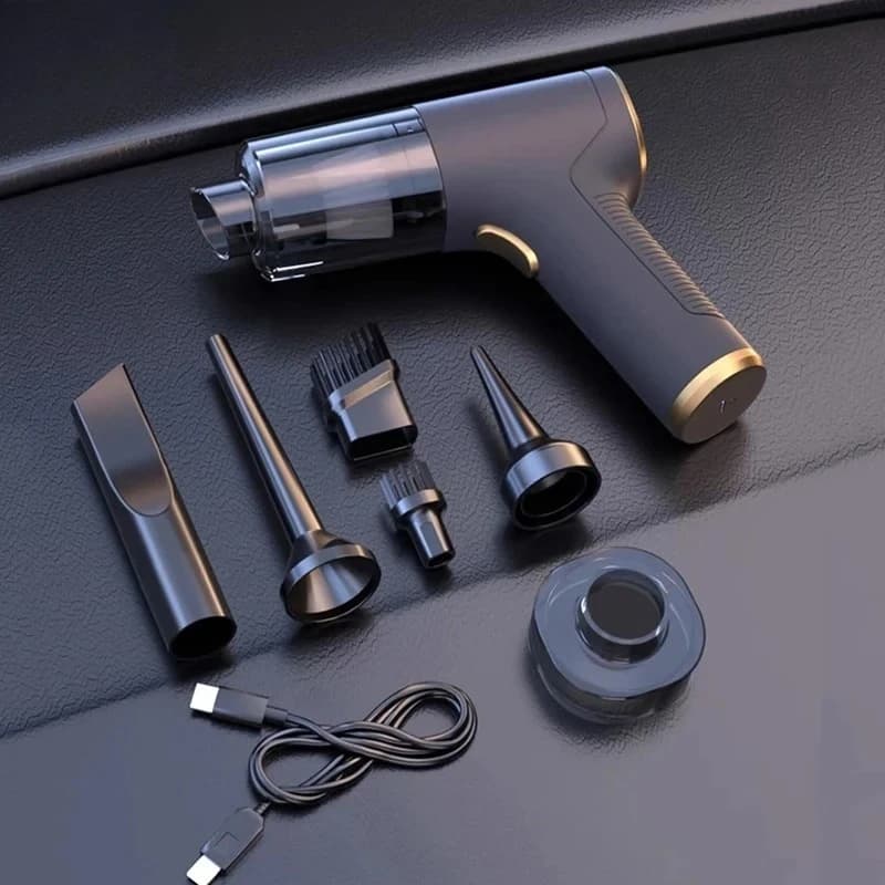 Aspirapolvere per Auto Youpin, Potente Macchina per Pulizia con Forte Aspirazione, Portatile e Senza Fili per Auto e Casa, Nuovo Mi