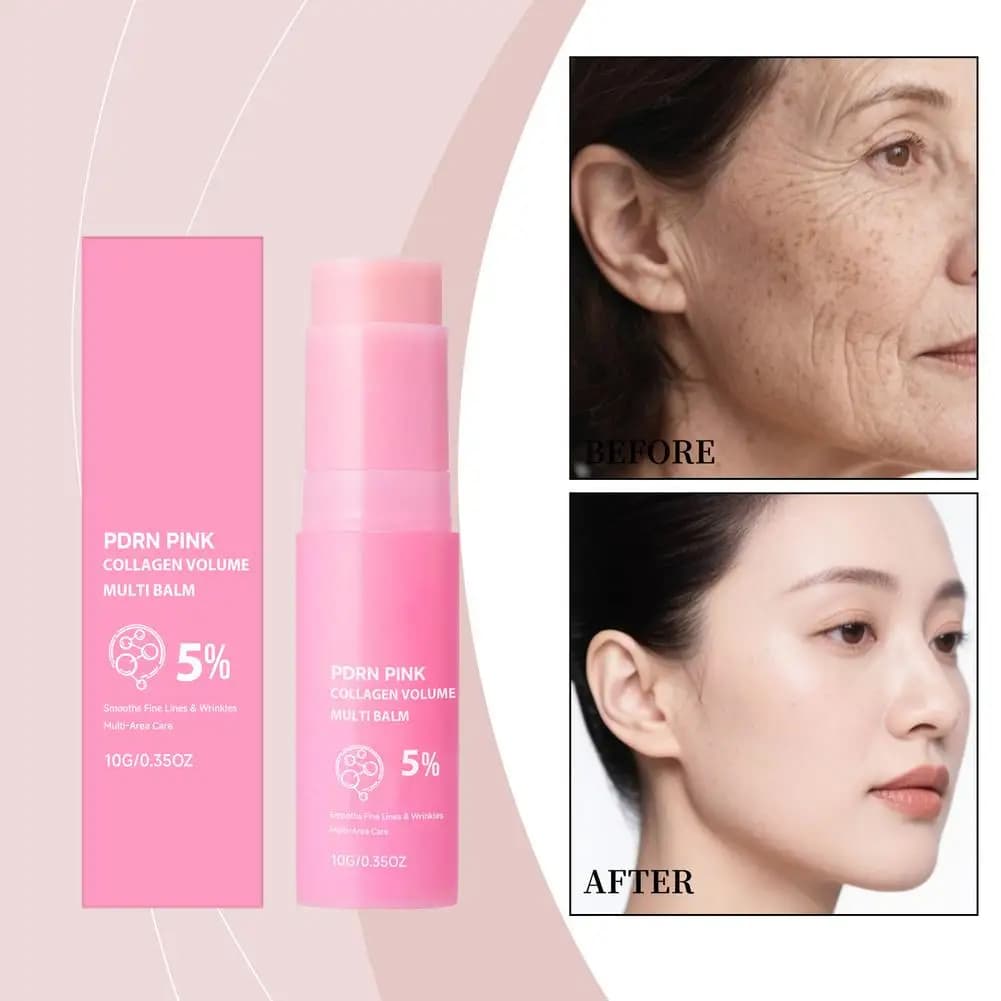 1/2/3 pz. Stick Crema al Collagene Rosa Multi-Effetto Idratazione Profonda Anti-Rughe Formula Delicata per Viso Collo Mani Tutti i Tipi di Pelle