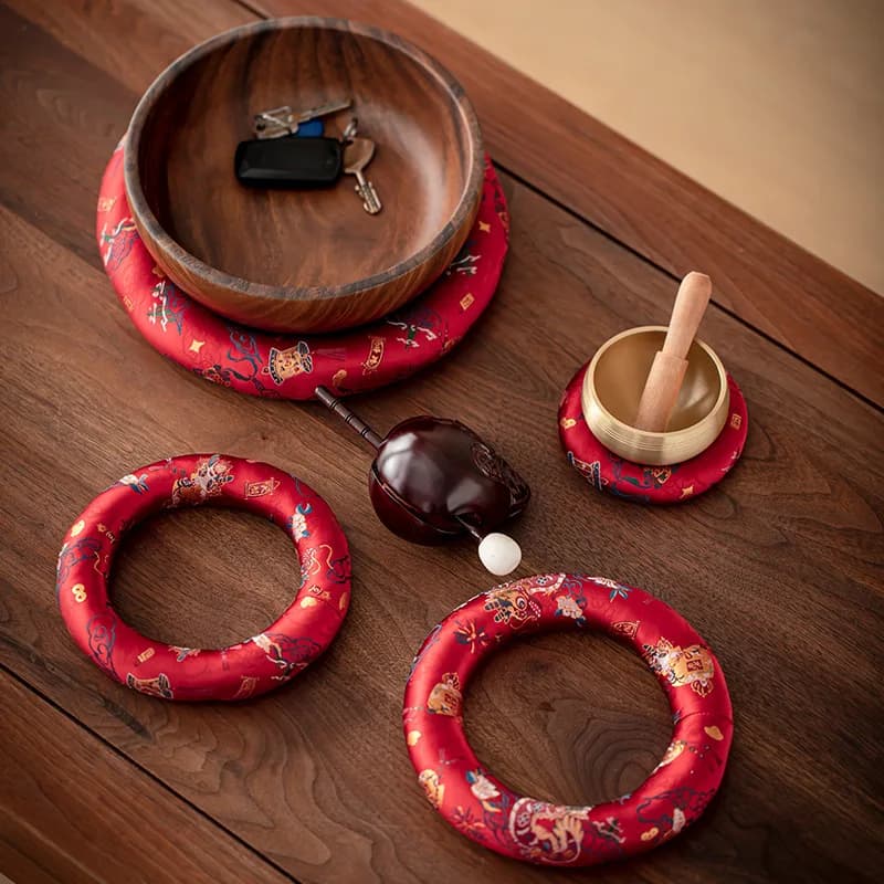 Nepal Handmade Copper Singing Bowl Cushion O Ring for Yoga Meditation Sound Use Home Zen Spa Relax Healing Chakra Pad Mat