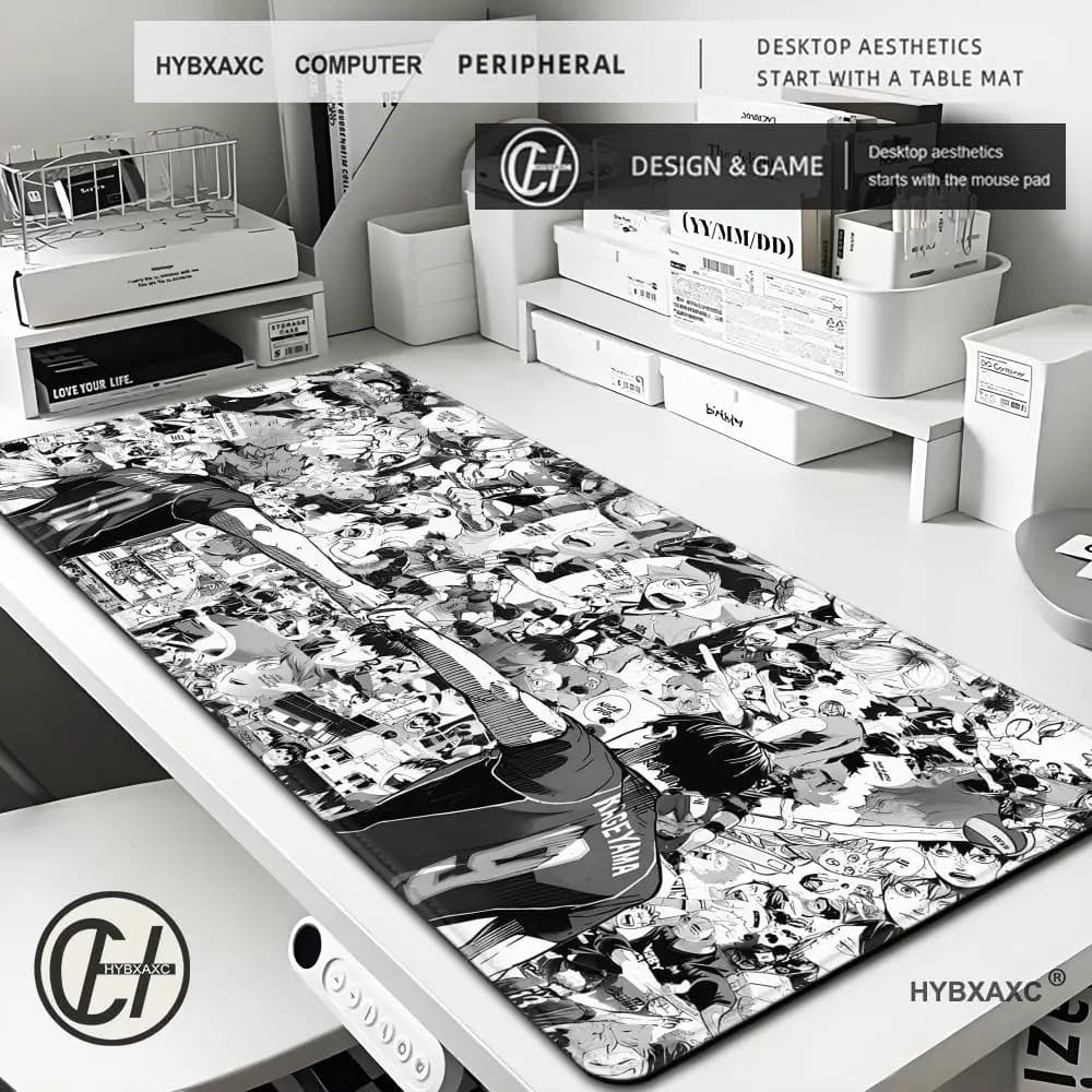 Articolo di vendita caldo Haikyuu HD Giochi desktop ad alta definizione Formato XXL Giochi desktop PC Tappetini grandi Tappetino per mouse accessorio per giochi di dimensioni