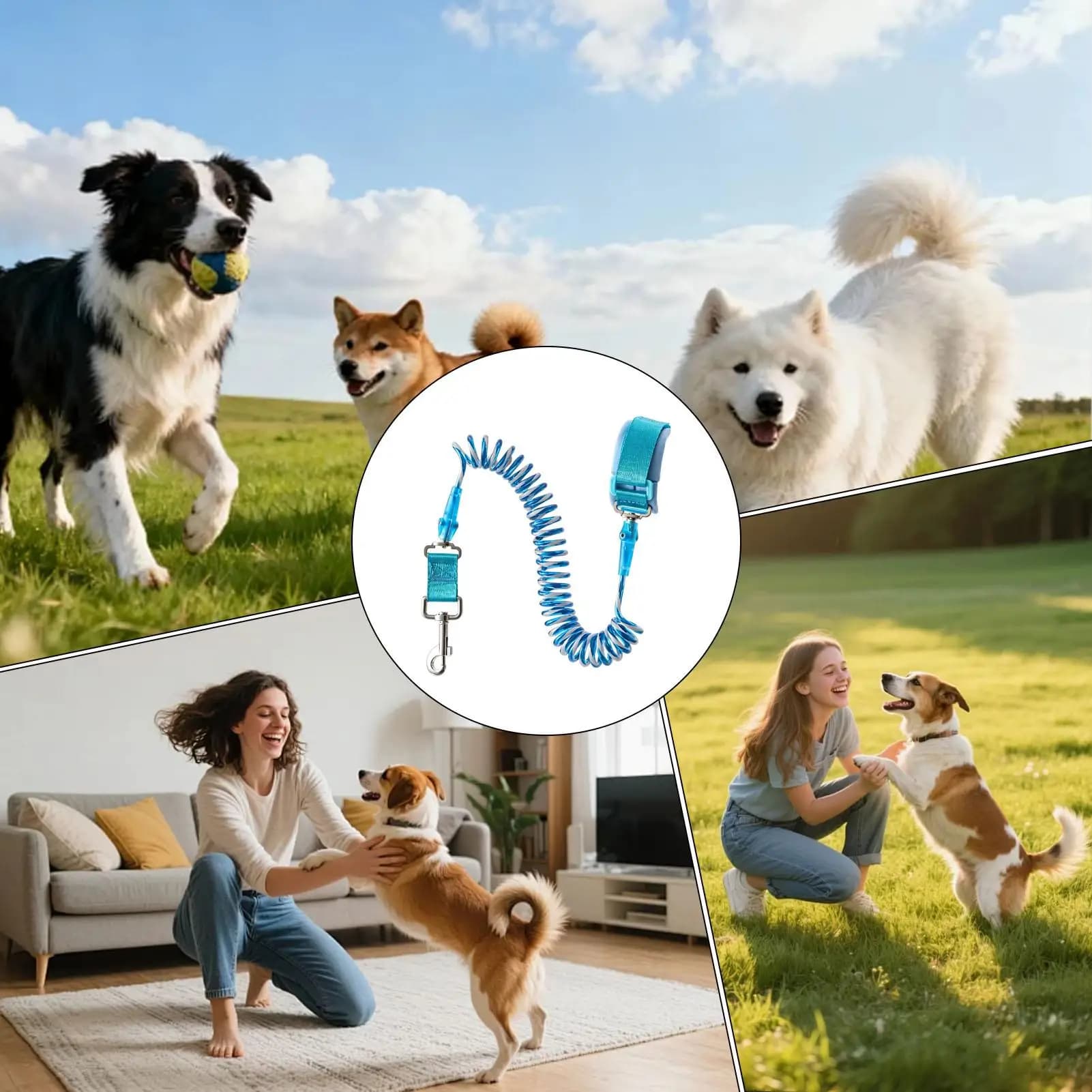 Pet Lead Rope Retractable With Wrist Strap Large Dog Walking Traction Rope For Outdoor Walking Training Running Travel Camping