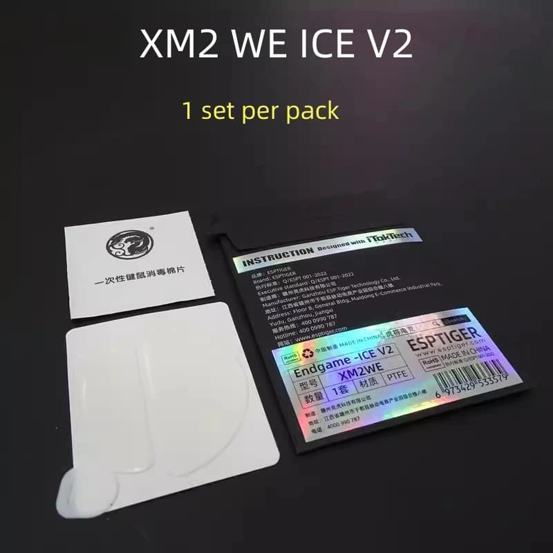 1 Confezione Originale Esptiger ICE V2 Mouse Pattini Per Endgame Gear XM2WE XM2 WE Mouse Arco Bianco Esports Mouse Piedi Scivola