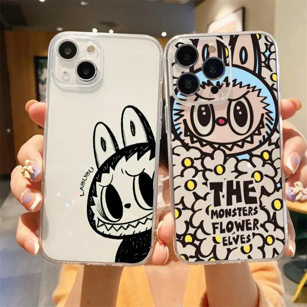 Designer Toy Lilios Phone Case Clear TPU Anti-Yellow Shockproof Case For iPhone 11 12 13 14 15 16 17 Pro Max