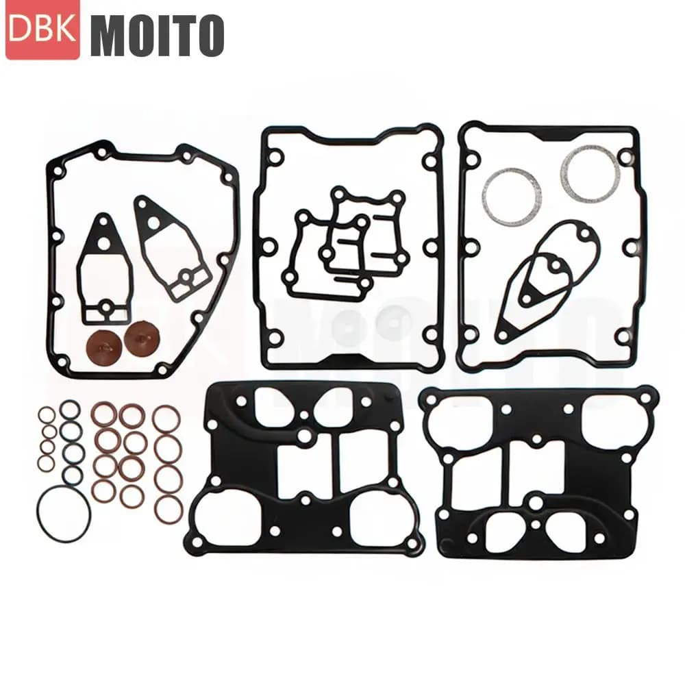 Kit Guarnizioni Motore per Coperchio Punterie Scarico Moto Harley Dyna Softail Electra Glide Fat Boy