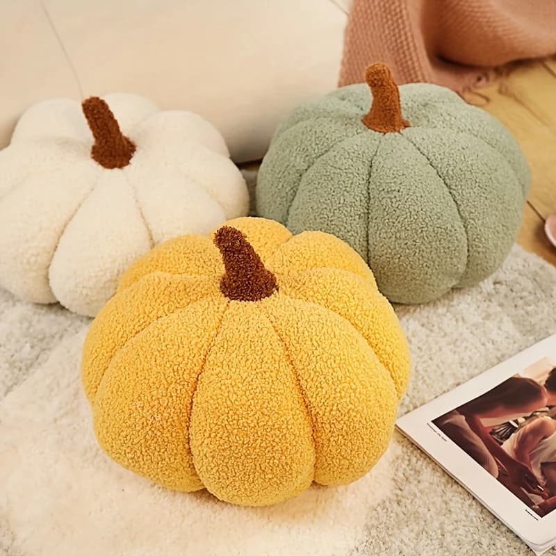 Cuscino Peluche 3D a Forma di Zucca - Animale Imbottito per Decorazioni di Halloween, Regali per Feste di Compleanno e Accenti Cozy per la Casa